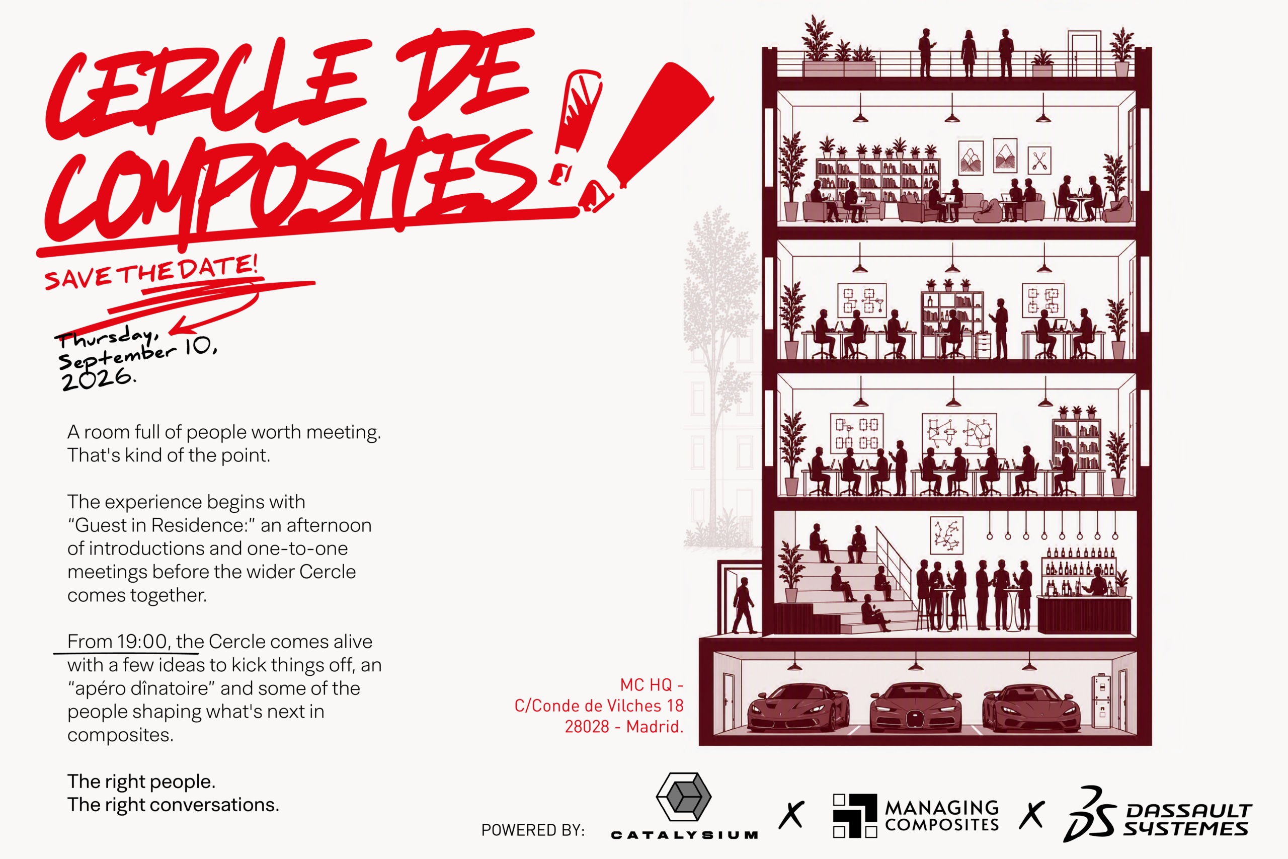 Cercle de Composites Madrid: First Edition, Zero Boring Moments